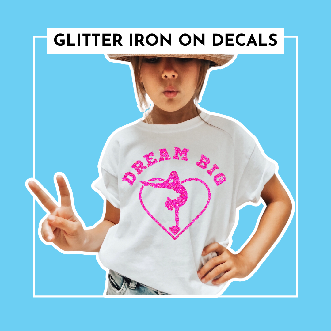 Glitter Iron On Decals