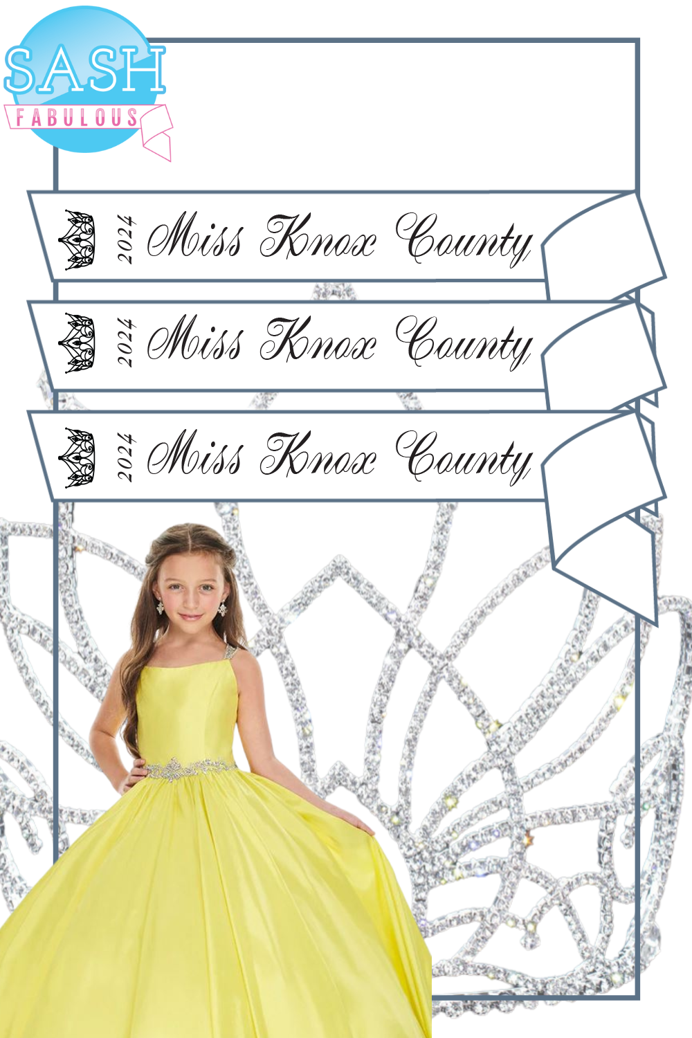 Pageant Sash Style 11