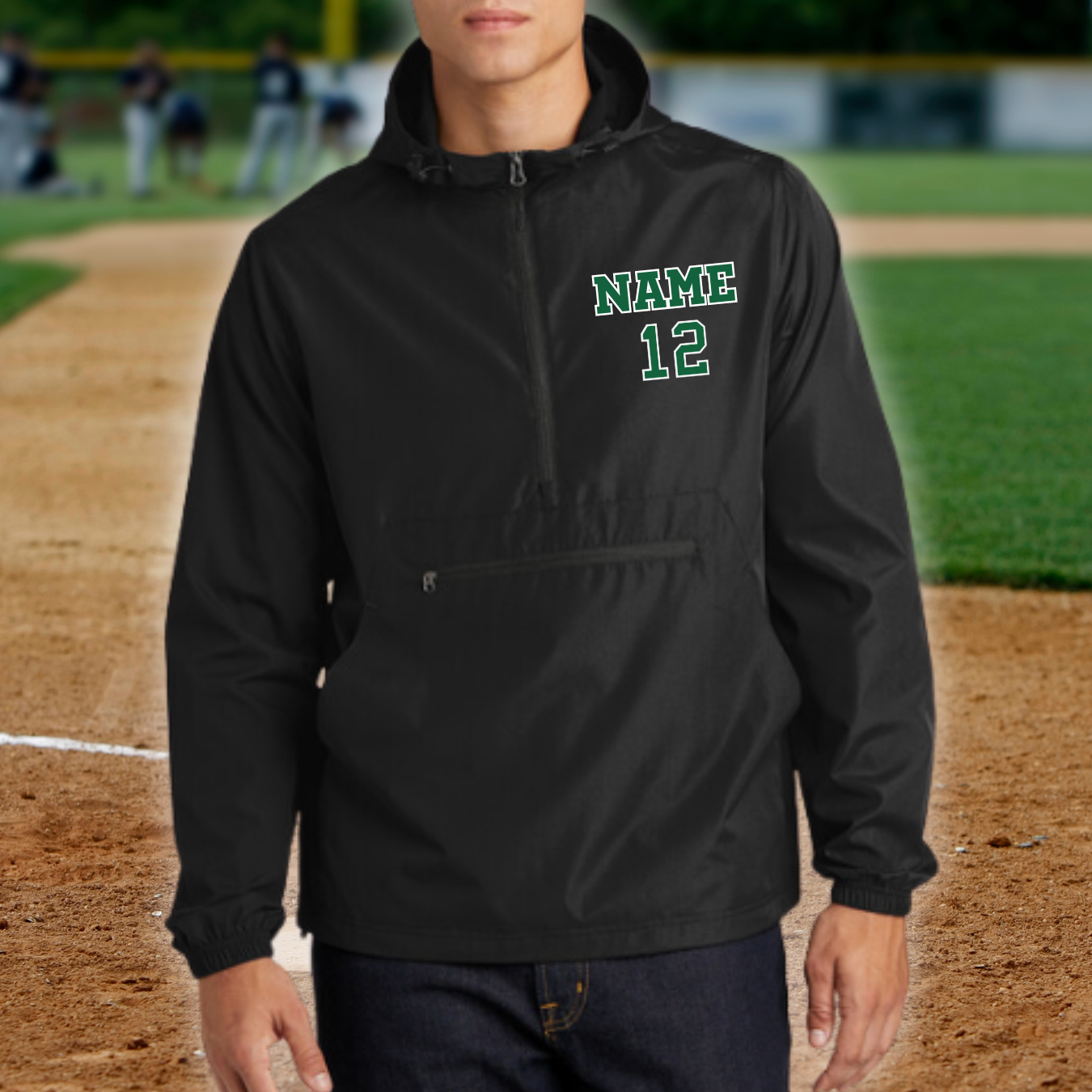 Packable GREEN SOX Windbreaker Anorak