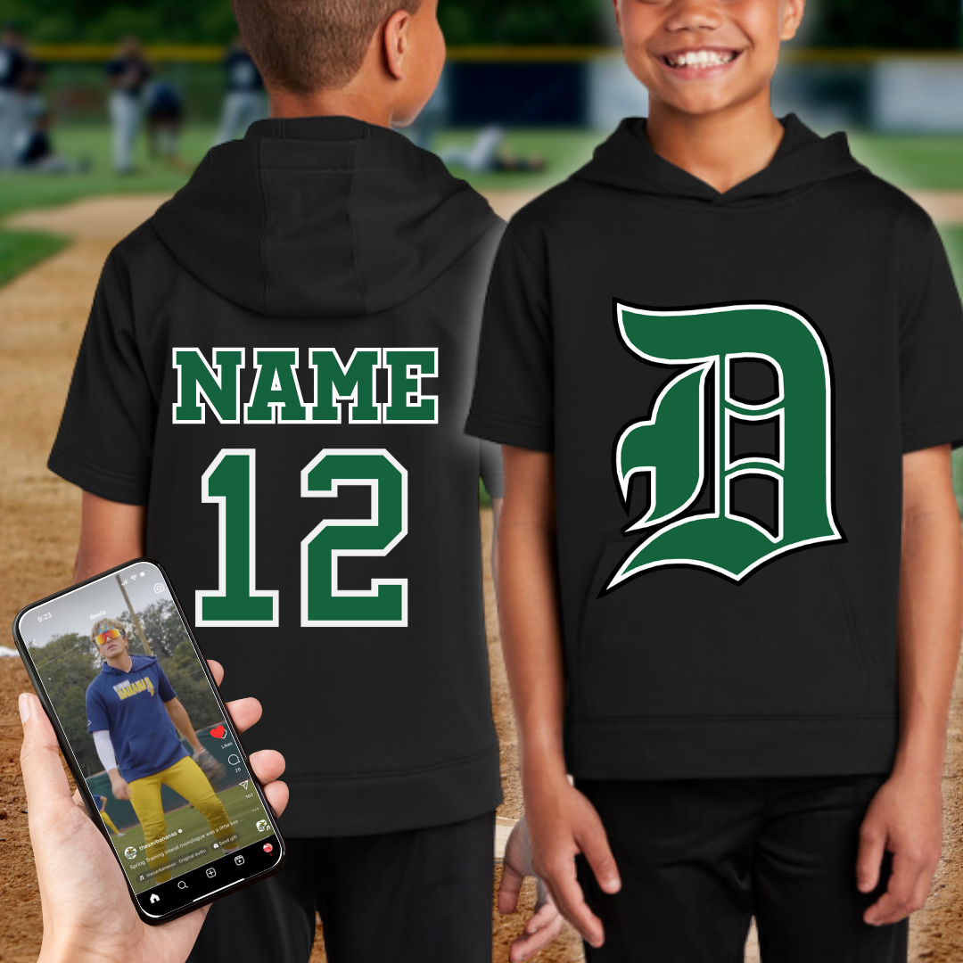 Youth GREEN SOX Sport Wick Short Sleeve Hoodie