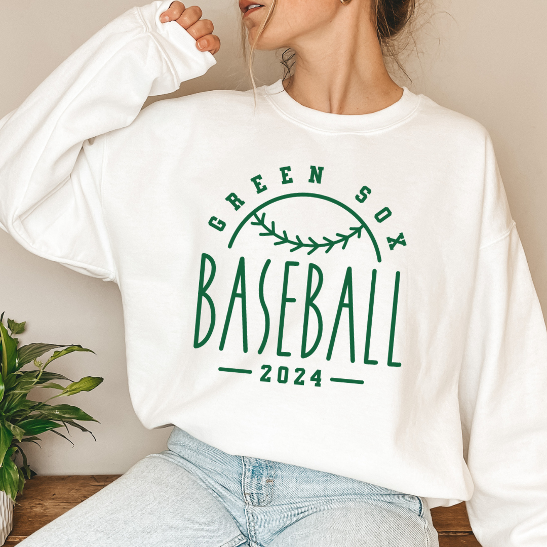 Green Sox Thin Line Crewneck
