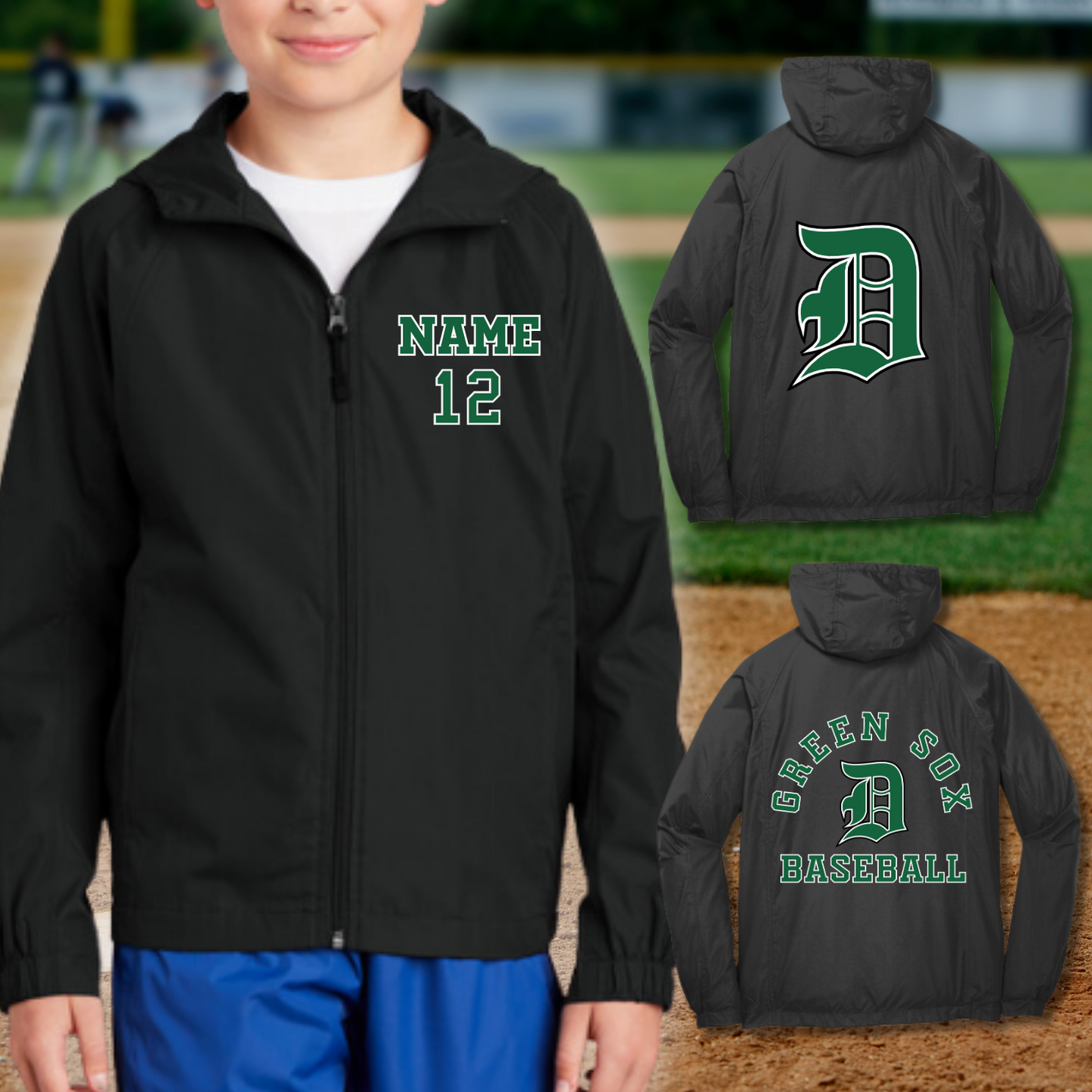 Youth GREEN SOX Windbreaker Jacket