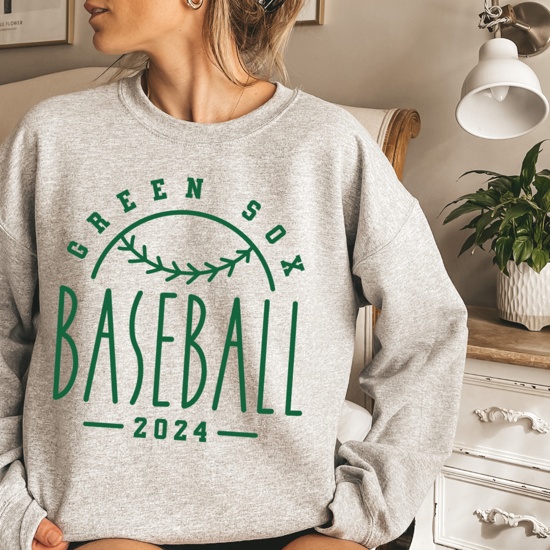 Green Sox Thin Line Crewneck