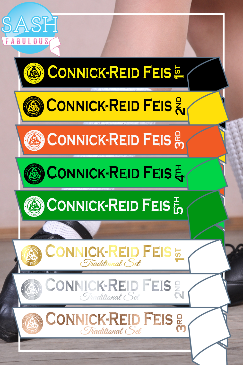 Irish Feis Sash Style 6