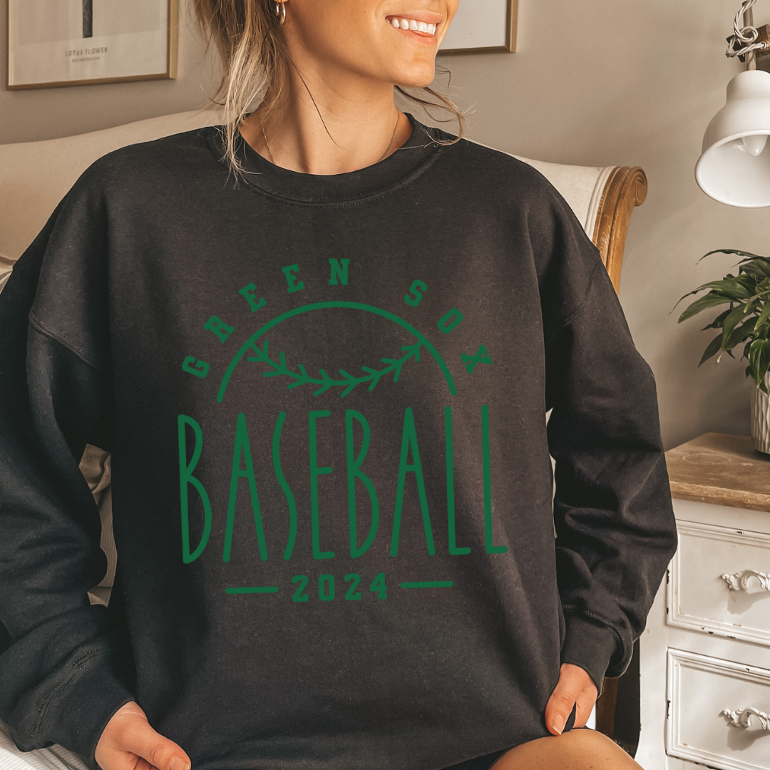 Green Sox Thin Line Crewneck