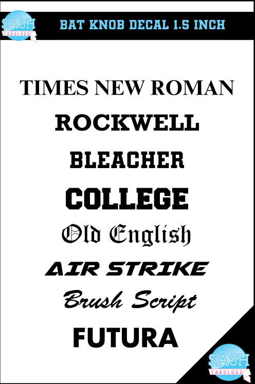 Sports Decal BAT KNOB 5