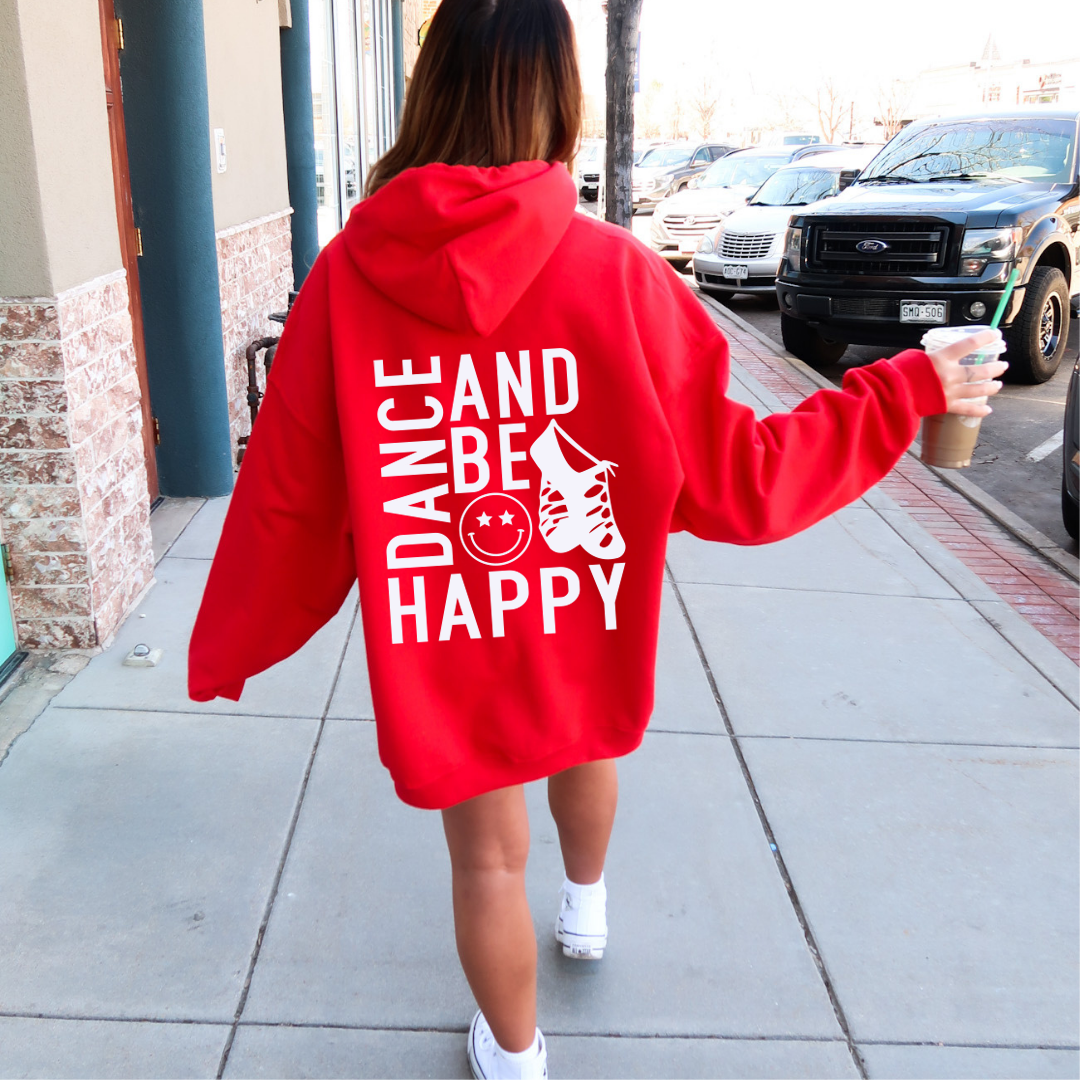 Dance & Be Happy Sweatshirt Irish Dance- RED