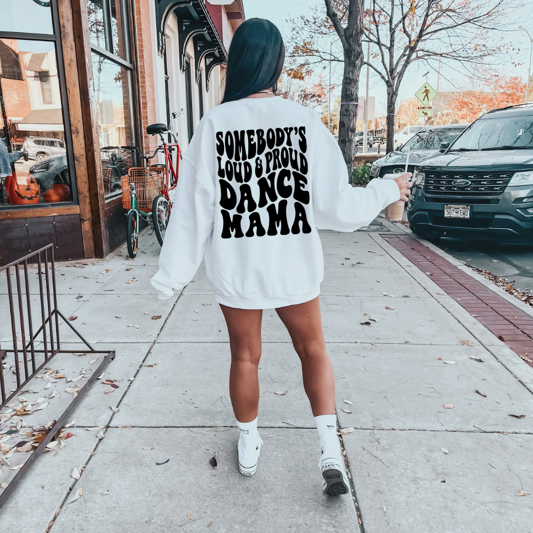 Dance MAMA Sweatshirt Irish Dance- WHITE CREW