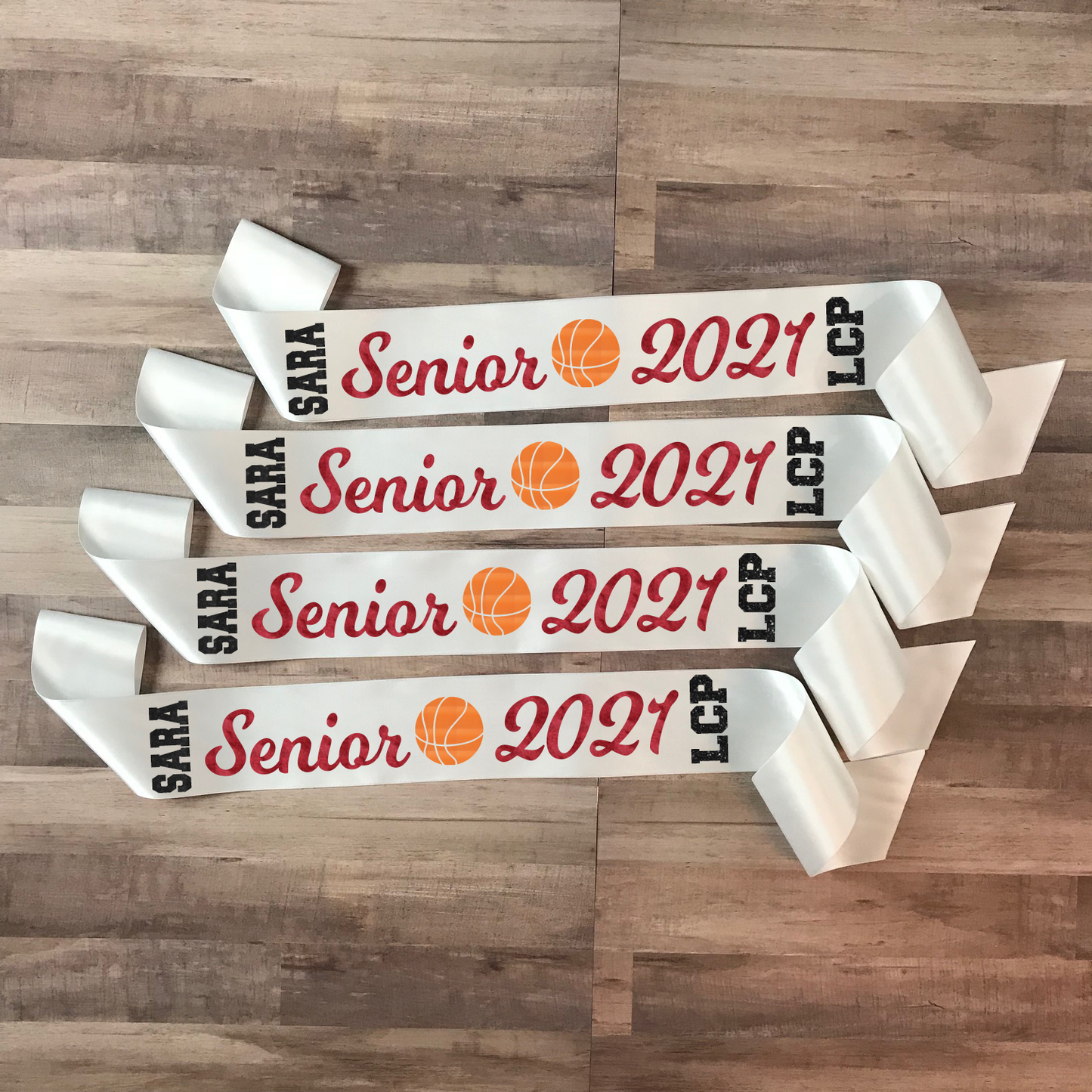 Basketball Senior Sash Style 6
