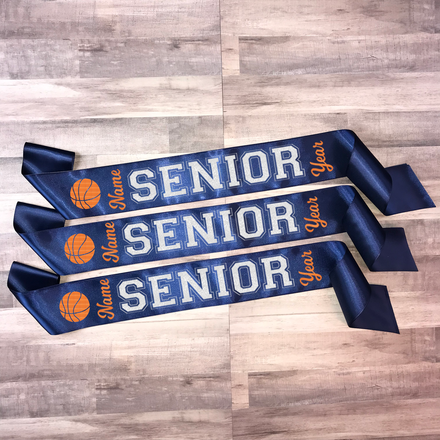 Basketball Senior Sash Style 7
