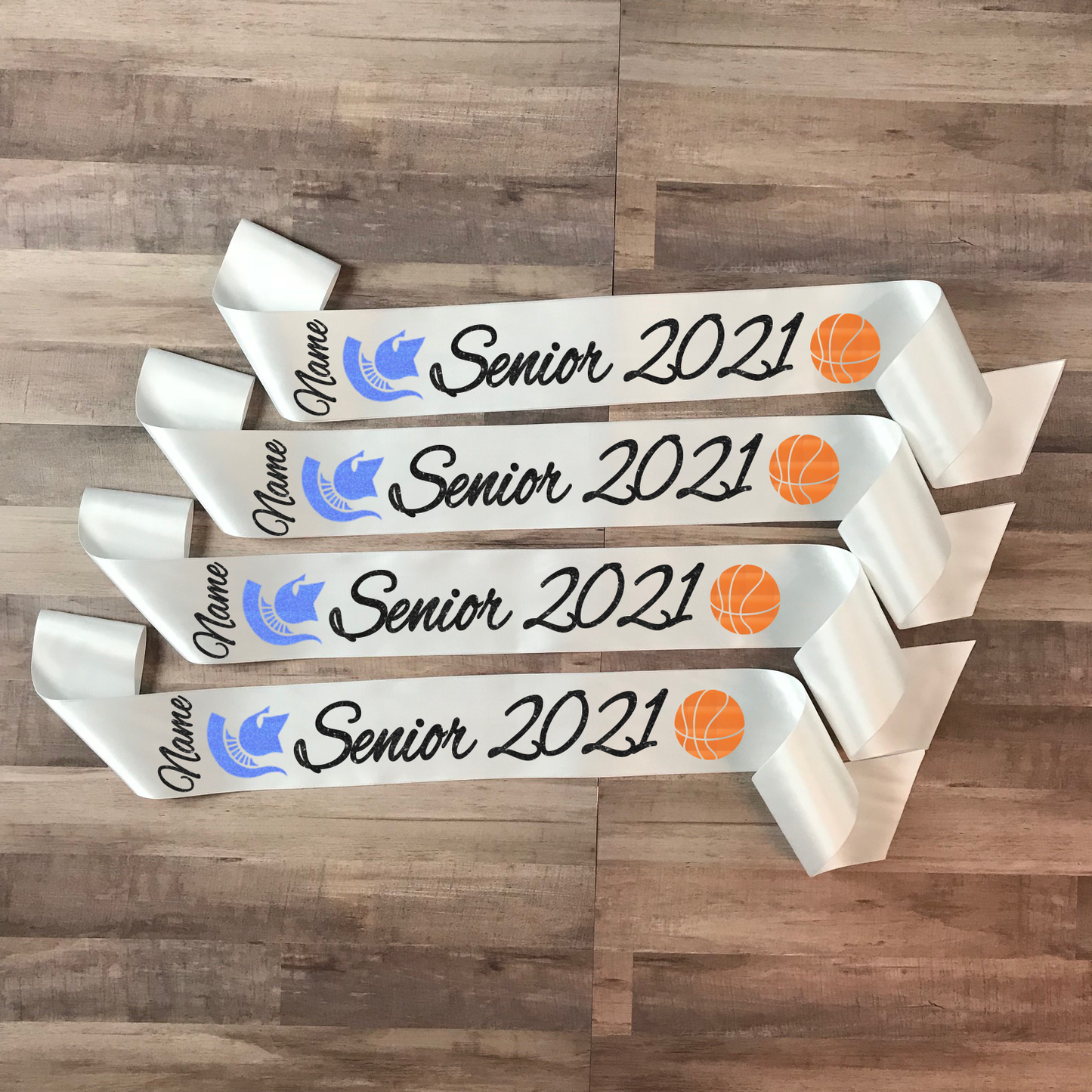 Basketball Senior Sash Style 8