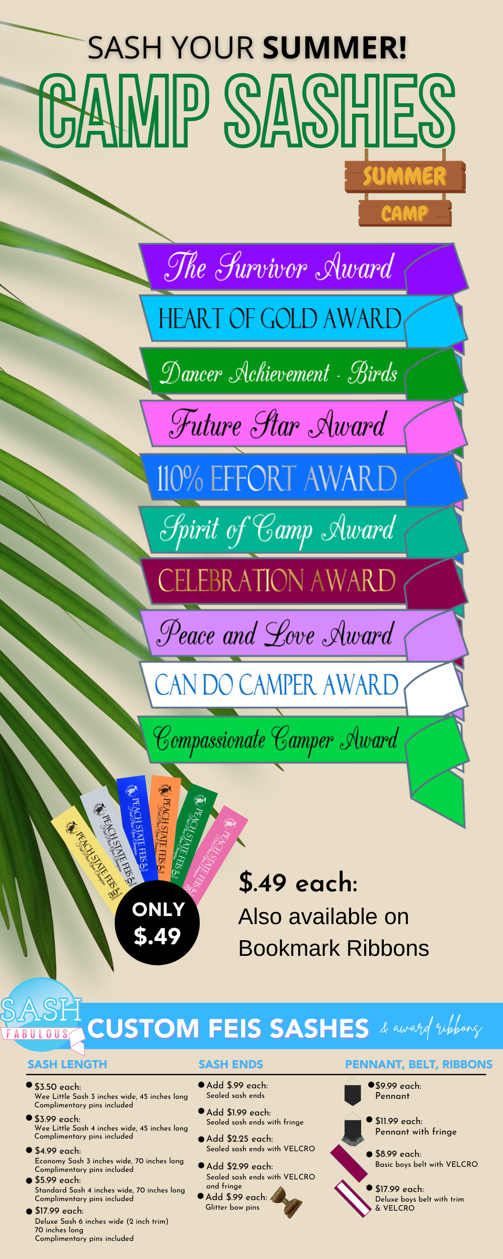 Feis Sash - CAMP AWARDS