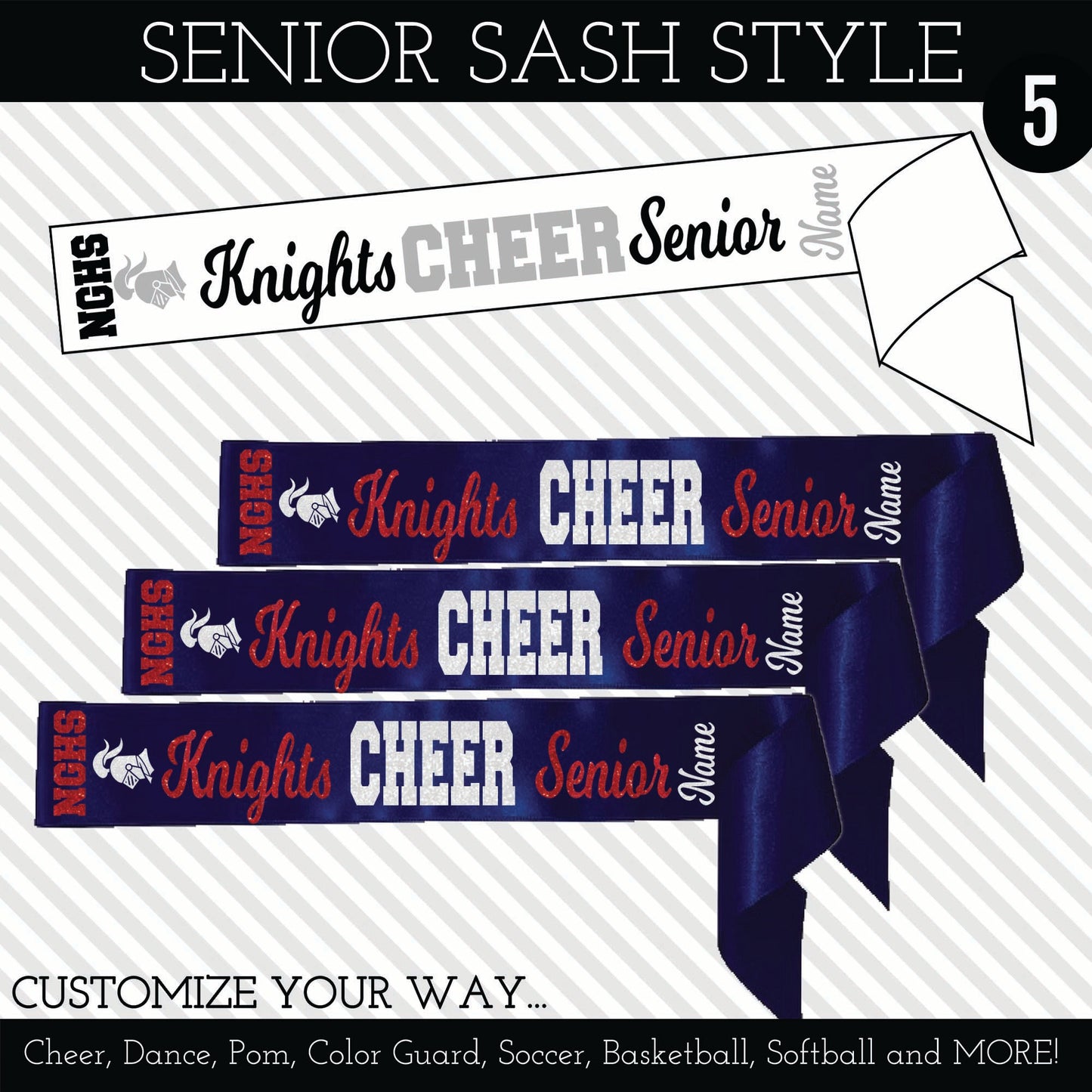 Senior Sash Style 5