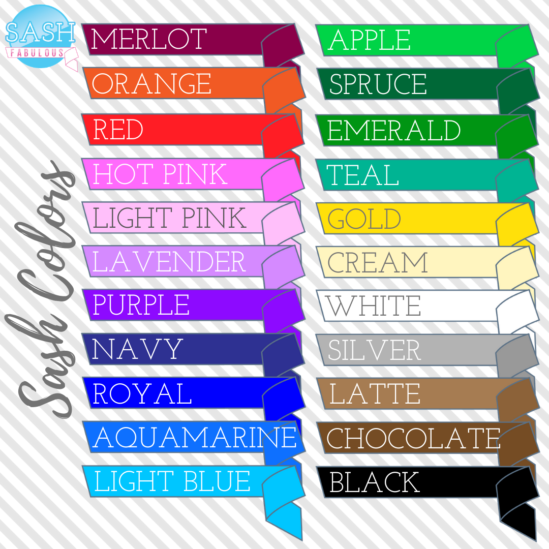 Senior Sash Style 13
