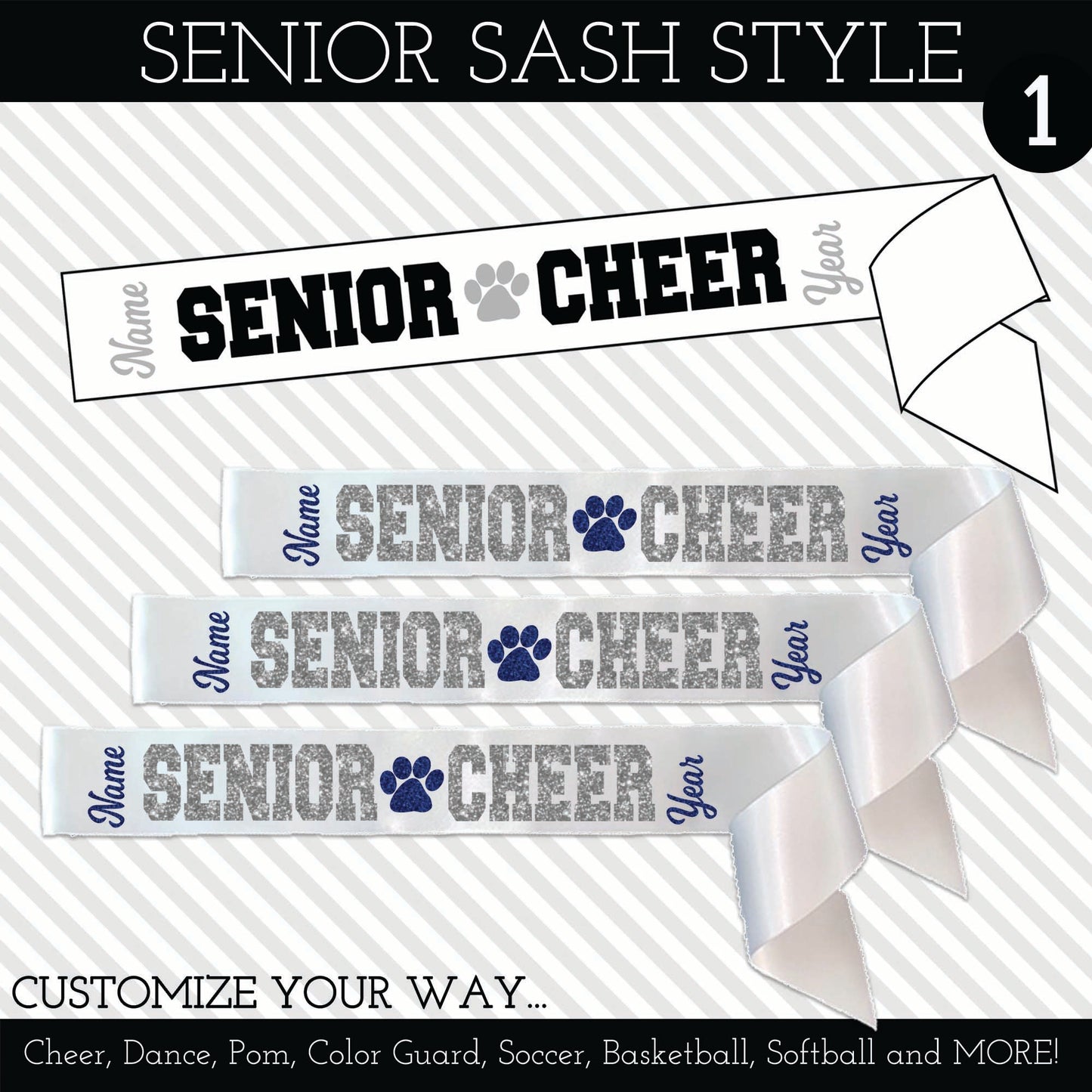 Senior Sash Style 1