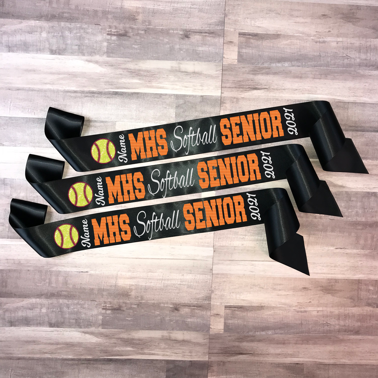 Softball Senior Sash Style 1