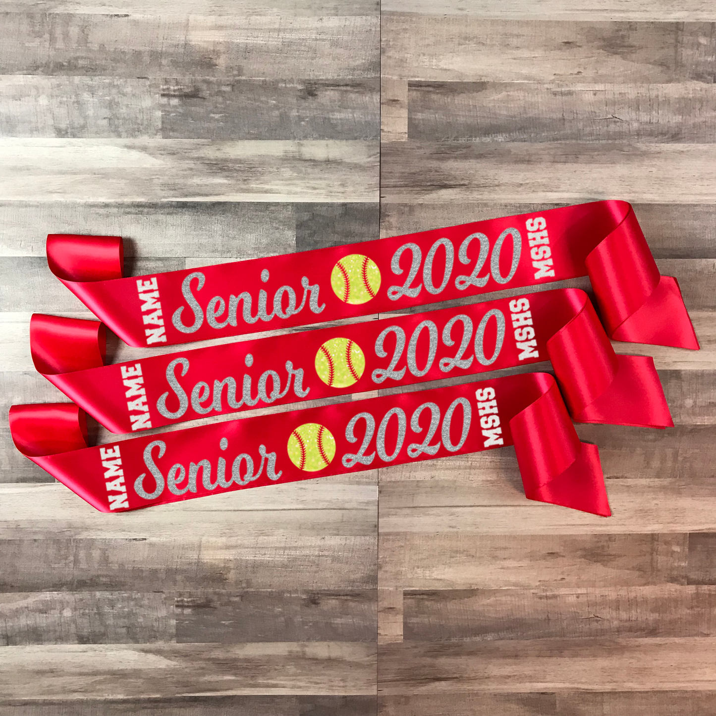 Softball Senior Sash Style 2