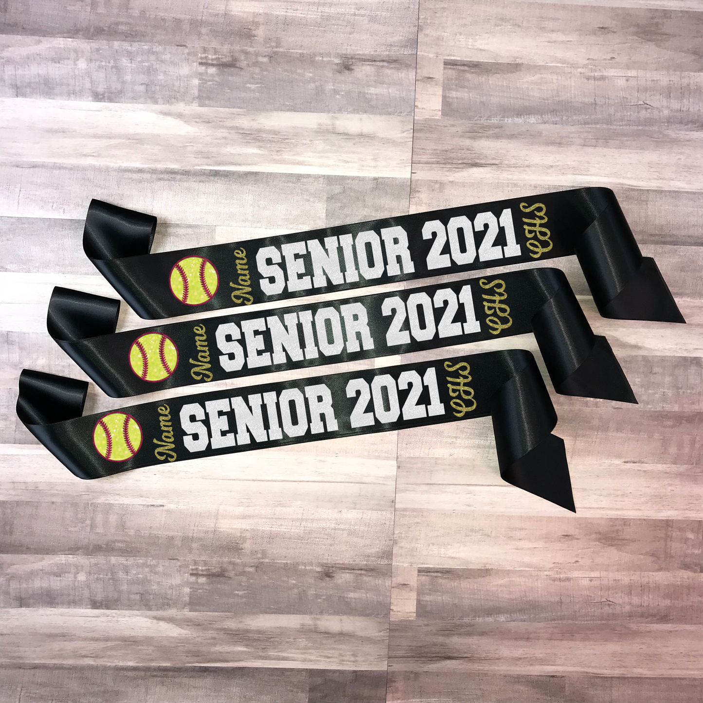 Softball Senior Sash Style 5
