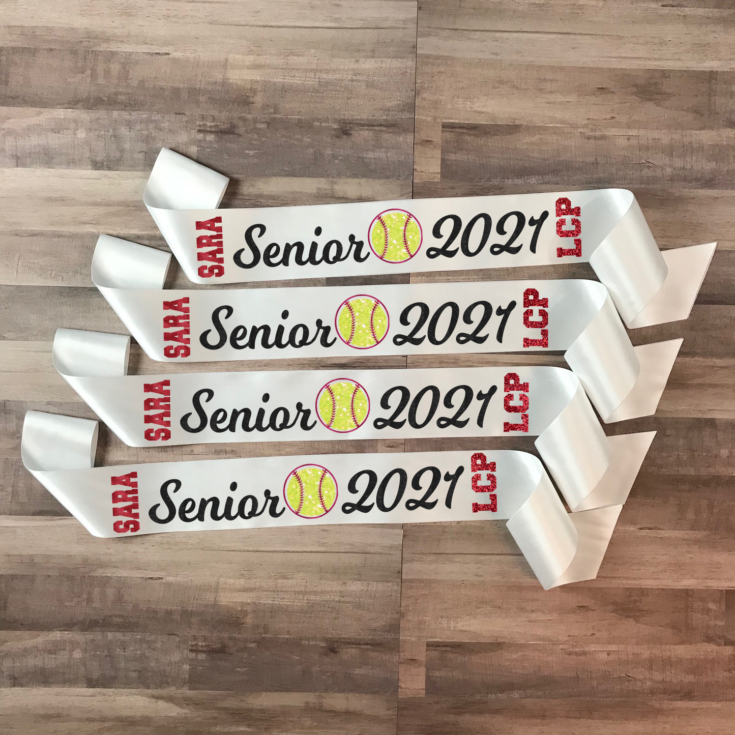 Softball Senior Sash Style 6