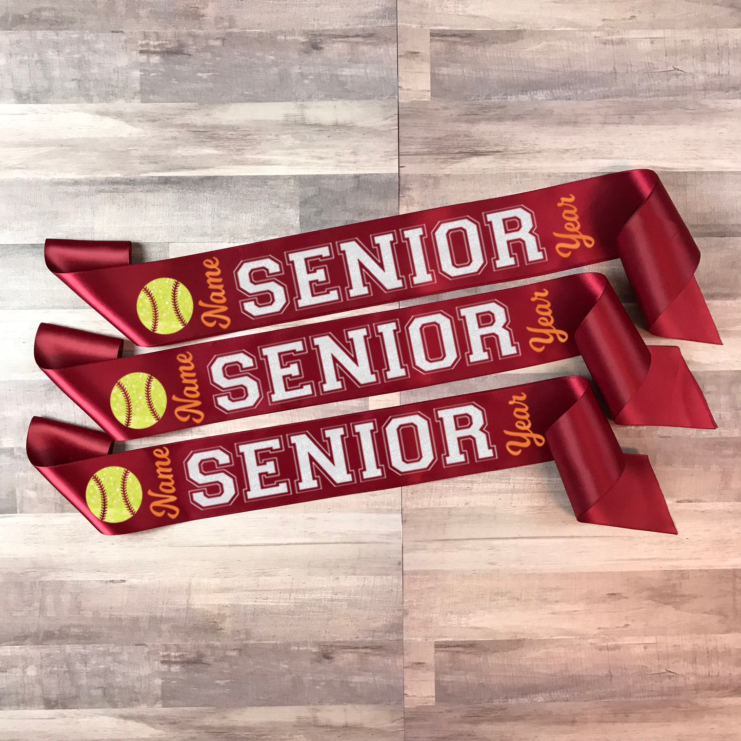Softball Senior Sash Style 7
