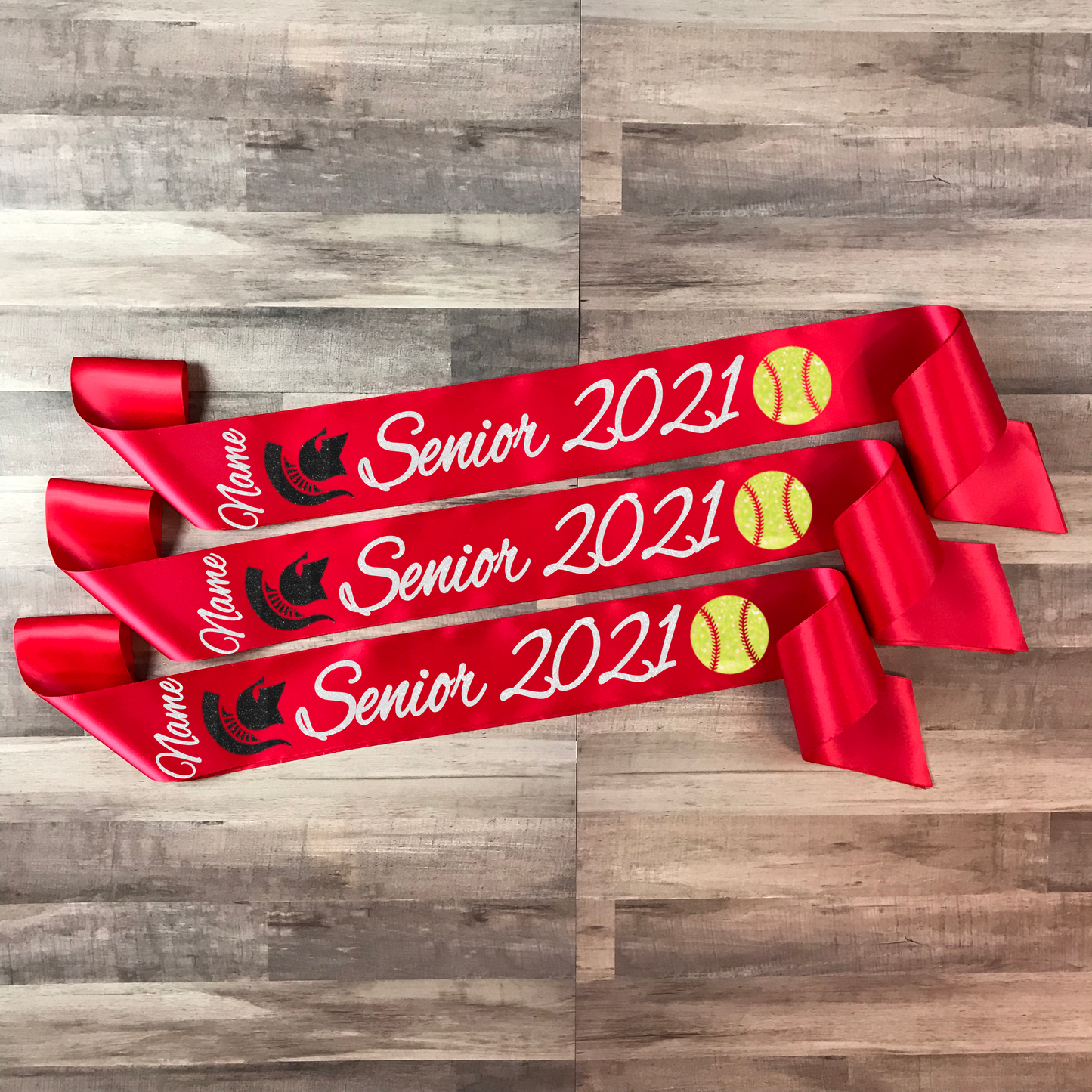 Softball Senior Sash Style 8