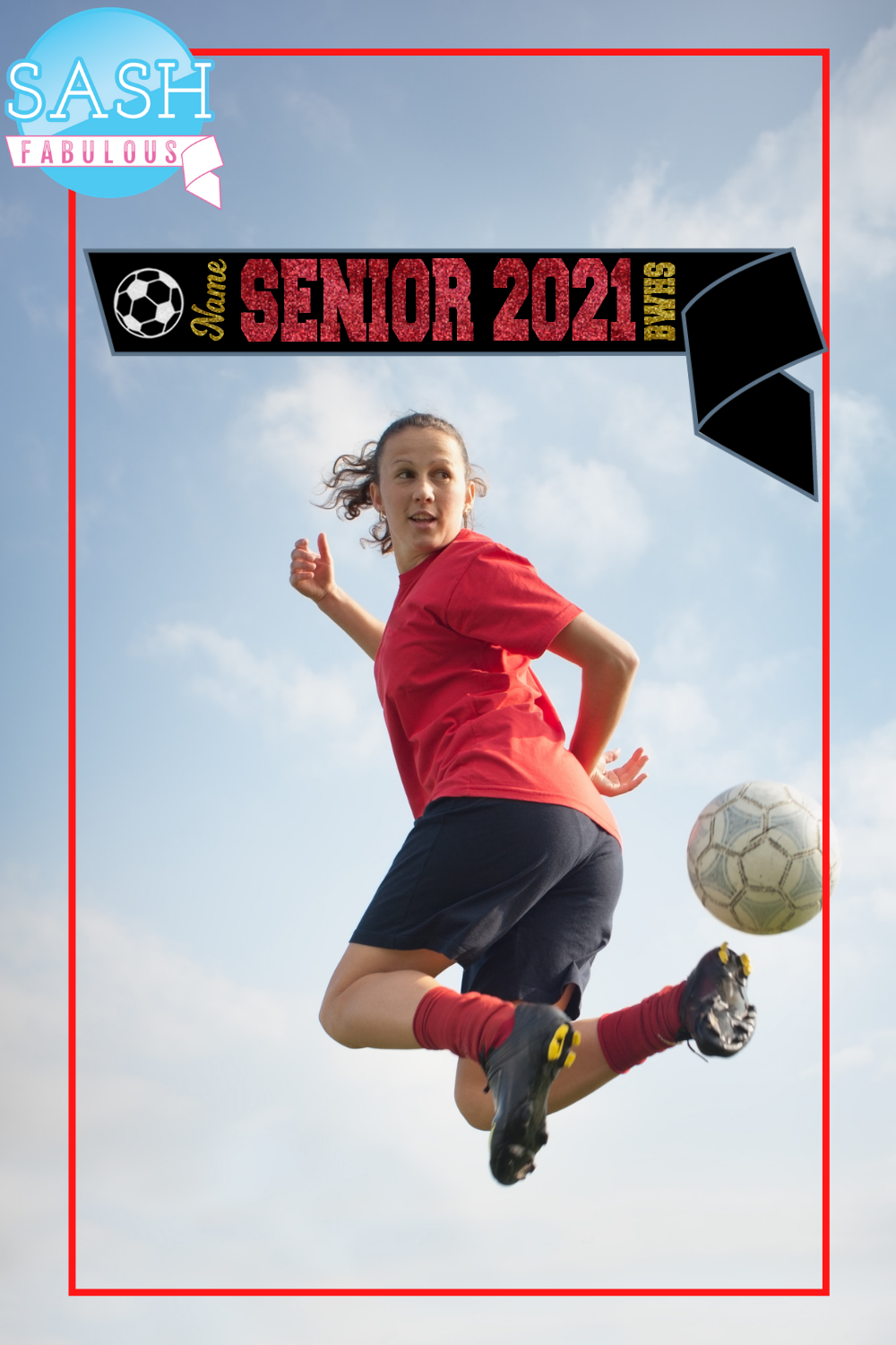 Soccer Senior Sash Style 6