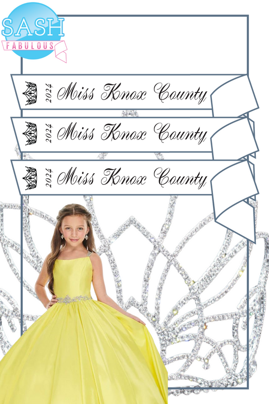 Pageant Sash Style 11