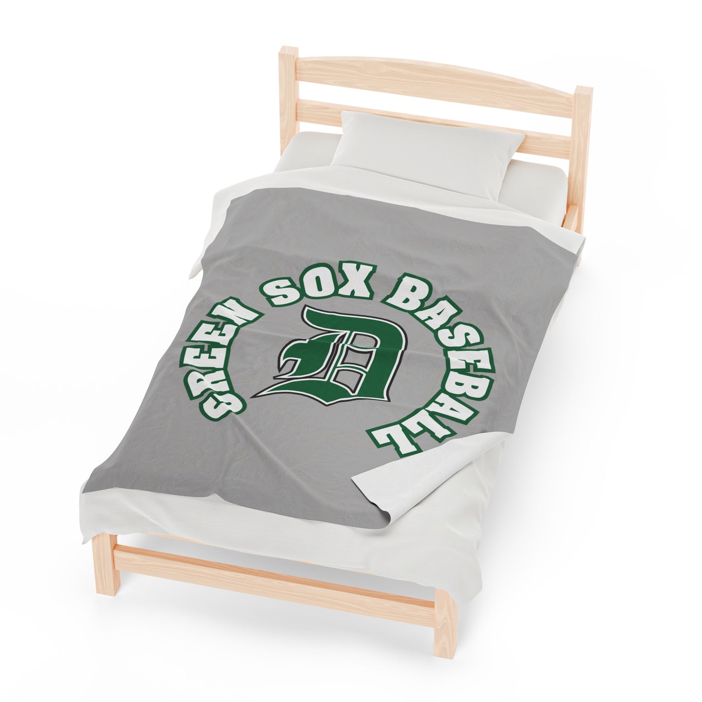 Green Sox Velveteen Plush Blanket 1