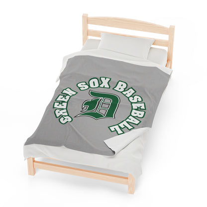 Green Sox Velveteen Plush Blanket 1