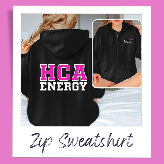 HCA ENERGY Full Zip Sweatshirt Black
