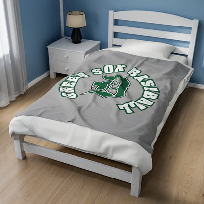 Green Sox Velveteen Plush Blanket 1