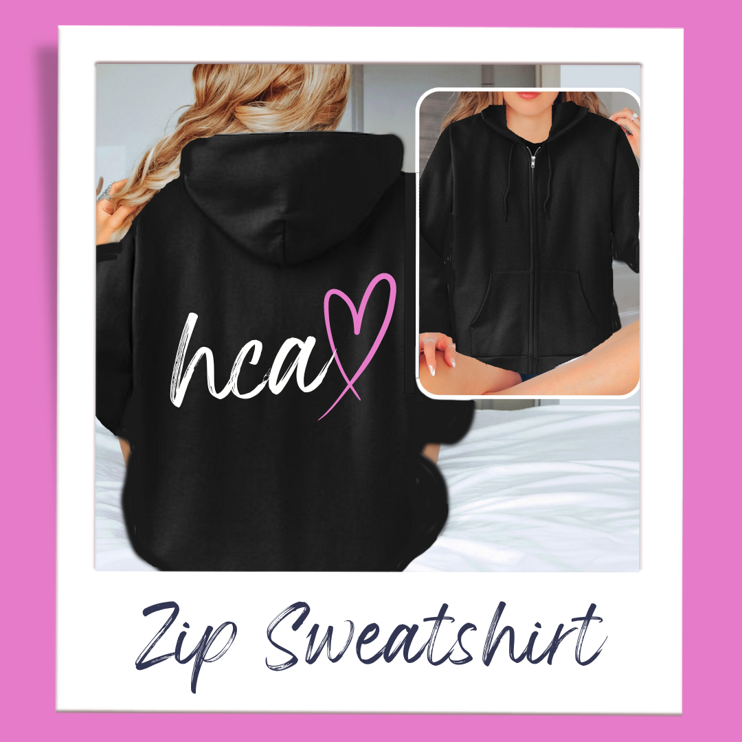 HCA Heart Full Zip Sweatshirt Black