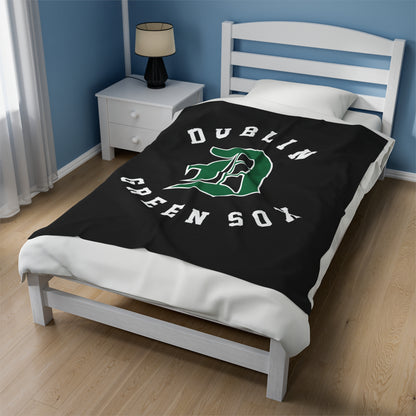 Green Sox Velveteen Plush Blanket 2