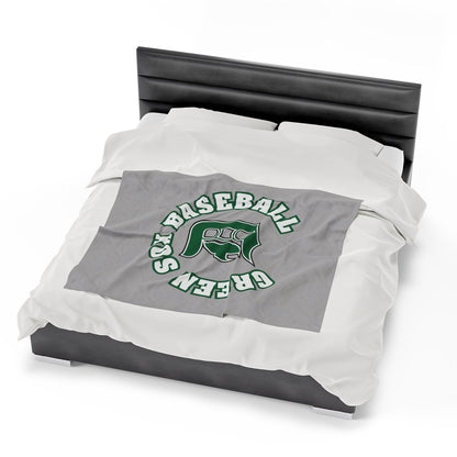 Green Sox Velveteen Plush Blanket 1