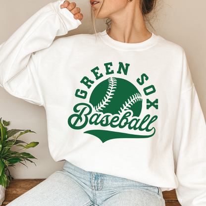 Green Sox Baseball Tail Crewneck