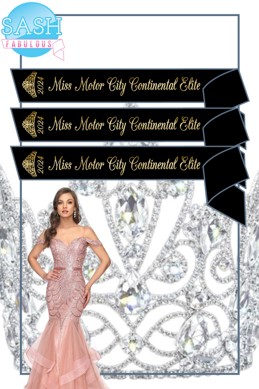 Pageant Sash Style 8