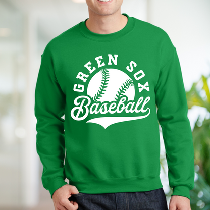 Green Sox Baseball Tail Crewneck