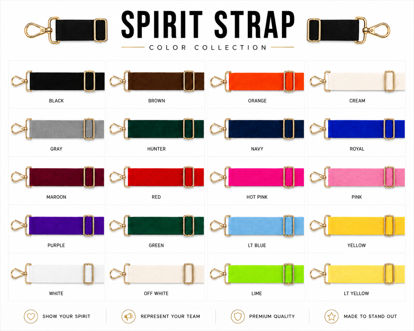 Spirit Strap — Personalized Team Bag Strap