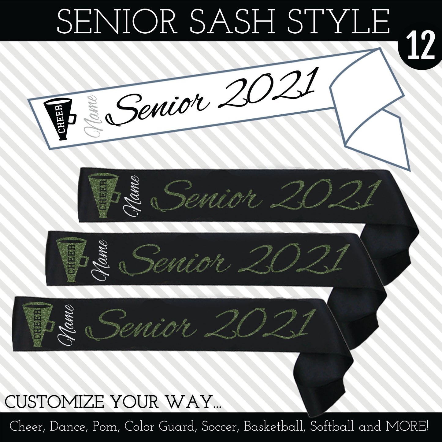 Senior Sash Style 12