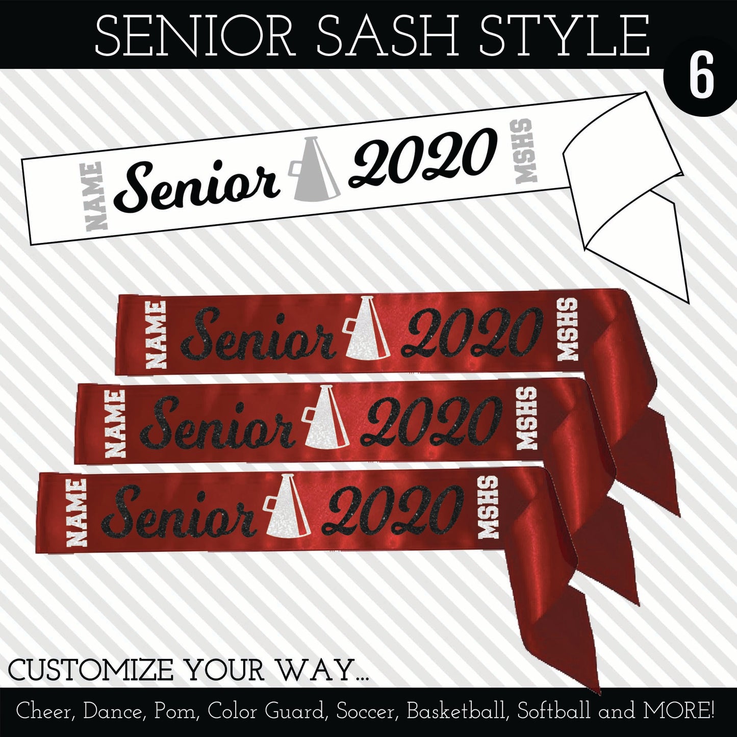 Senior Sash Style 6