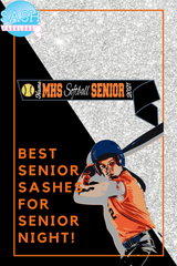 Softball Senior Sash Style 1