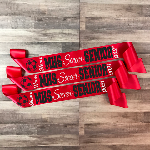 Soccer Senior Sash Style 4