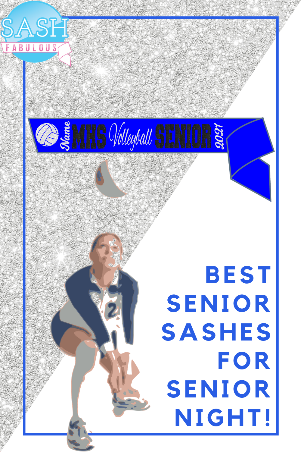 Volleyball Senior Sash Style 1